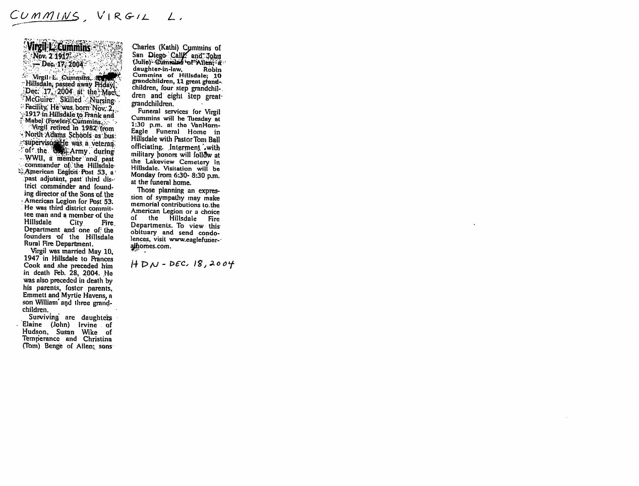 Page 2 of the original biography for Virgil Cummins